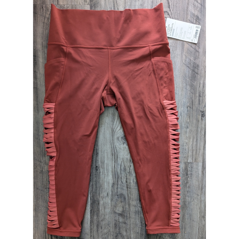 Rust Leggings with Side Cutouts